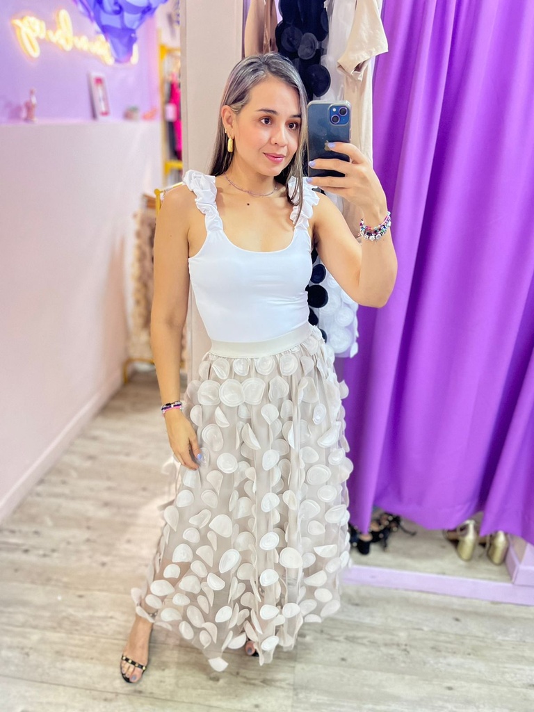 FALDA FARINA TAUPE