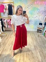FALDA PLISADA PARIS ROJO