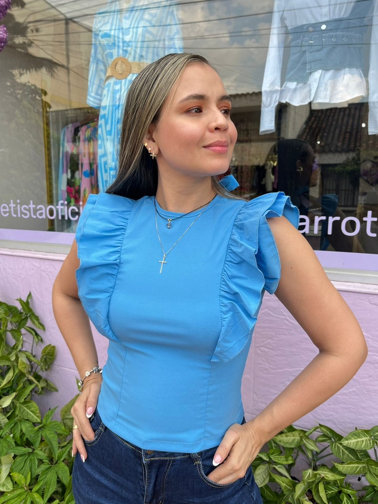 BLUSA MAGDALENA AZUL