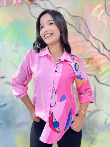 CAMISERA OJITOS ROSA