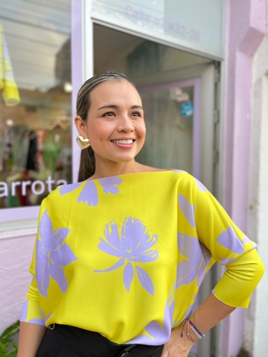 TOP ALANNA AMARILLO/GRIS